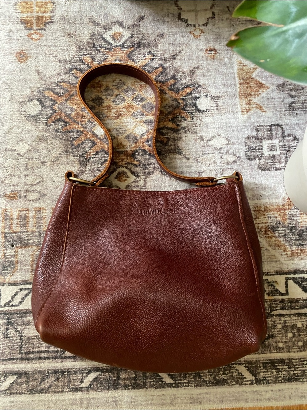 Red Brown Shoulder Bag - Portland Leather